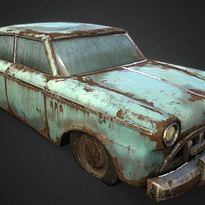 Auto oxidado 3D